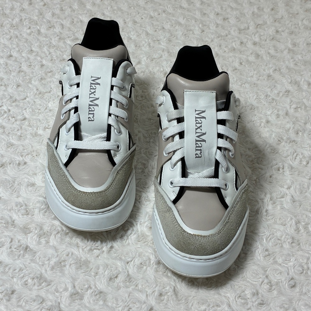 MAX MARA Maxi Active Leather Sneakers sz 40 US 10